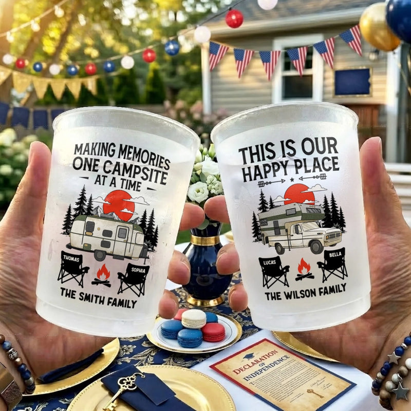 Custom Party Cups - Personalized Birthday Camping Gifts For Campers - Camp More Worry Less