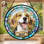 Custom Photo Stained Glass Window Hanging Suncatcher - Personalized Birthday Gifts For Dog Lovers - A Bond That Lasts Forever