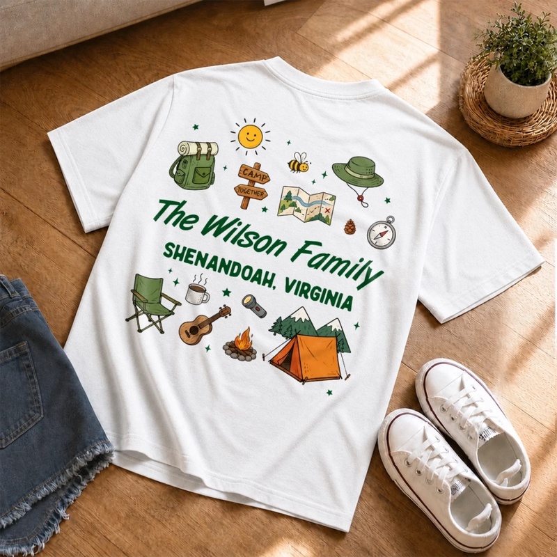 Custom Cousin Camp Youth Tee - Personalized Camping Birthday Gifts For Campers, Kids - Making Memories One Splash At A Time