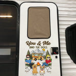 Custom RV Decal -Personalized Anniversary Wedding Camping Gifts For Couple, Dog Lovers, Campers - Adventure Together