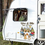 Custom RV Decal -Personalized Anniversary Wedding Camping Gifts For Couple, Dog Lovers, Campers - Adventure Together