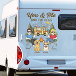 Custom RV Decal -Personalized Anniversary Wedding Camping Gifts For Couple, Dog Lovers, Campers - Adventure Together