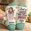 Custom Crew Socks - Personalized Bookish Gifts For Book Lovers, Bookworms, Readers - I'd Rather Be Reading