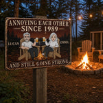 Custom Home Decor Metal Sign - Personalized Anniversary Wedding Gifts For Husband, Wife, Couple - Love Drives Us Crazy