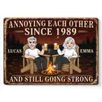 Custom Home Decor Metal Sign - Personalized Anniversary Wedding Gifts For Husband, Wife, Couple - Love Drives Us Crazy