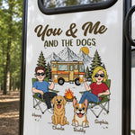 Custom RV Decal -Personalized Anniversary Wedding Camping Gifts For Couple, Dog Lovers, Campers - Adventure Together