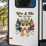 Custom RV Decal -Personalized Anniversary Wedding Camping Gifts For Couple, Dog Lovers, Campers - Adventure Together
