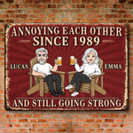 Custom Home Decor Metal Sign - Personalized Anniversary Wedding Gifts For Husband, Wife, Couple - Still Crazy In Love