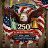 Custom Wood Sign - Personalized America 250th Anniversary Gifts For Mom, Dad, Brother, Sister, Kids - Proud Hearts, Strong Nation