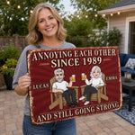 Custom Home Decor Metal Sign - Personalized Anniversary Wedding Gifts For Husband, Wife, Couple - Still Crazy In Love