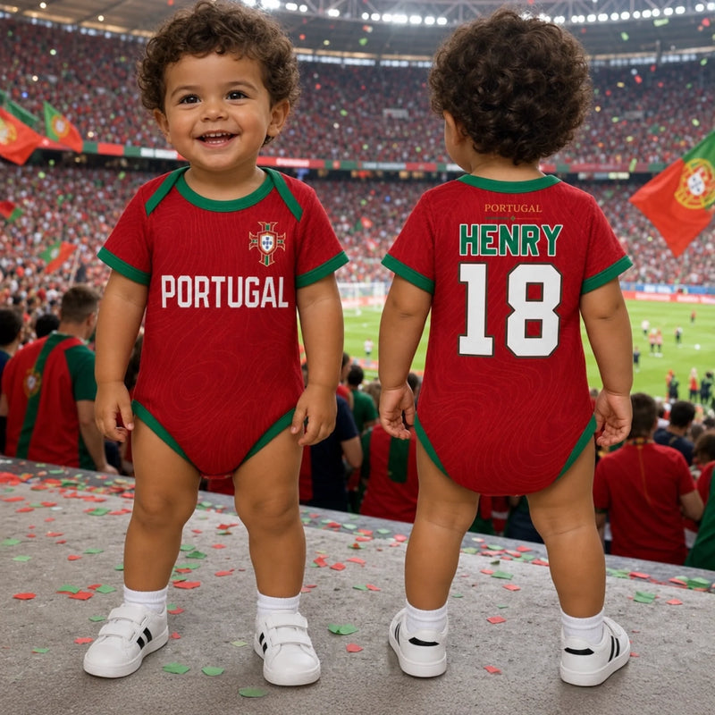 Custom Germany World Football Baby Jersey Bodysuit - Personalized Baby Shower, Gender Reveal Gifts For New Moms, New Dads, Football Lovers - Youngest Eagle On The Pitch