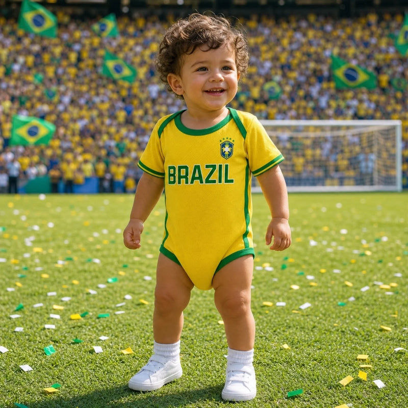 Custom Germany World Football Baby Jersey Bodysuit - Personalized Baby Shower, Gender Reveal Gifts For New Moms, New Dads, Football Lovers - Youngest Eagle On The Pitch