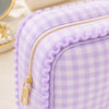 Custom Ruffle Makeup Bag - Personalized Best Friend Birthday Gifts For Women, Besties, Sisters, BFF, Family, Yourself - Because I Deserve It