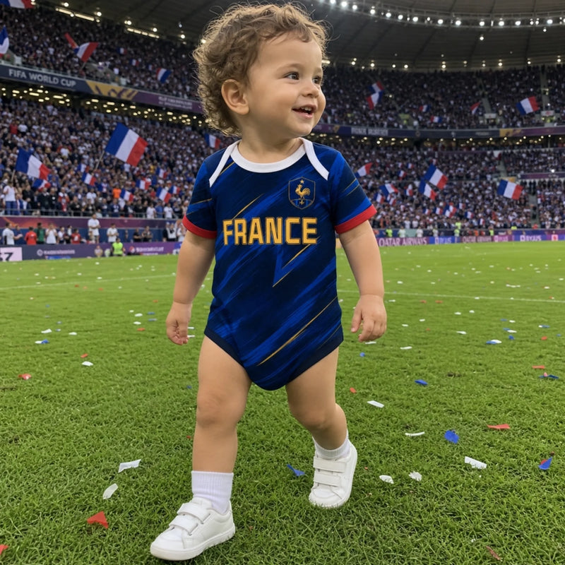 Custom Portugal World Football Baby Jersey Bodysuit - Personalized Baby Shower, Gender Reveal Gifts For New Moms, New Dads, Football Lovers - Future Soccer Legend