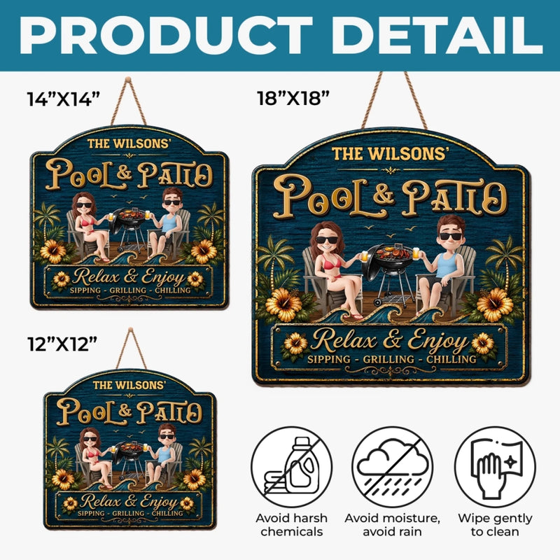 Custom Wood Sign - Personalized Summer Vacation And Travel Gifts For Husband And Wife, Him And Her - Where Summer Never Ends