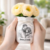 Custom Photo Flower Vase With Ribbon - Personalized  Anniversary Wedding Gifts For Husband And Wife, Him And Her - Forever Looks Like This