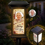 Custom Photo Solar Garden Light - Personalized Memorial Sympathy Gifts For Dad, Grandpa, Grandparent - Gone From Sight Not From Heart
