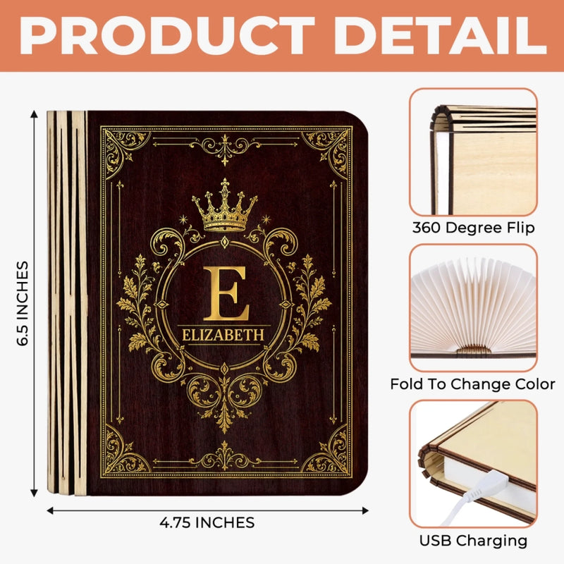 Custom Foldable LED Magic Book Lamp - Personalized Bookish Gifts For Book Lovers, Bookworms, Readers - Life Is Better With Books