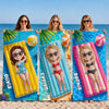 Custom Beach Towel - Personalized Summer Vacation And Travel Gifts For Women, Besties, Sisters, BFF - Sun Sand Sea
