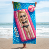 Custom Beach Towel - Personalized Summer Vacation And Travel Gifts For Women, Besties, Sisters, BFF - Sun Sand Sea