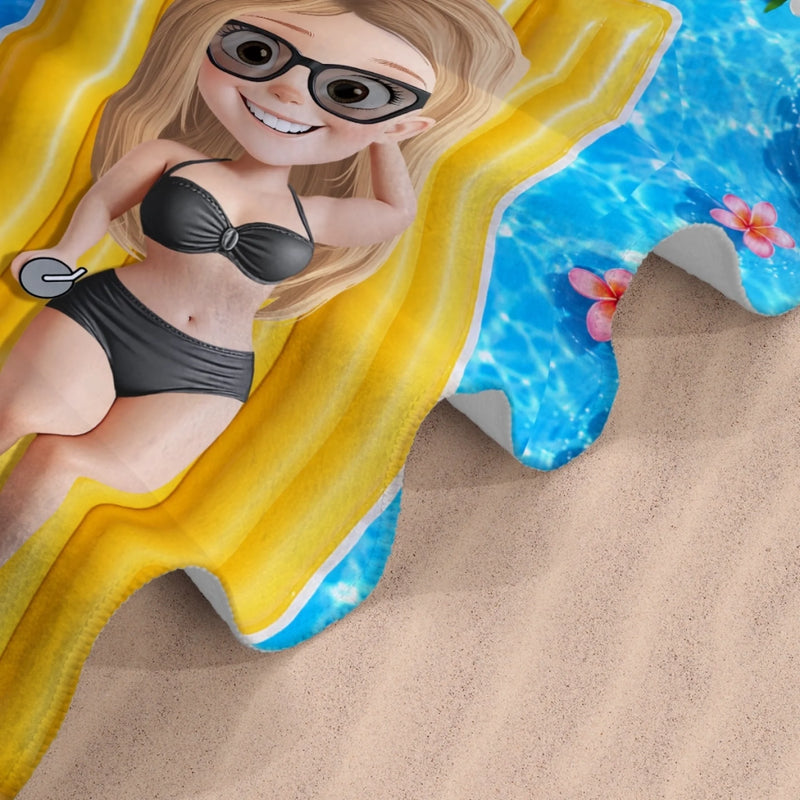 Custom Beach Towel - Personalized Summer Vacation And Travel Gifts For Women, Besties, Sisters, BFF - Beach Mode On