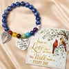 Custom Photo Rainbow Bridge Bracelet - Personalized Memorial Sympathy Gifts For Loss Of Mom, Dad - Love Knows No Goodbye