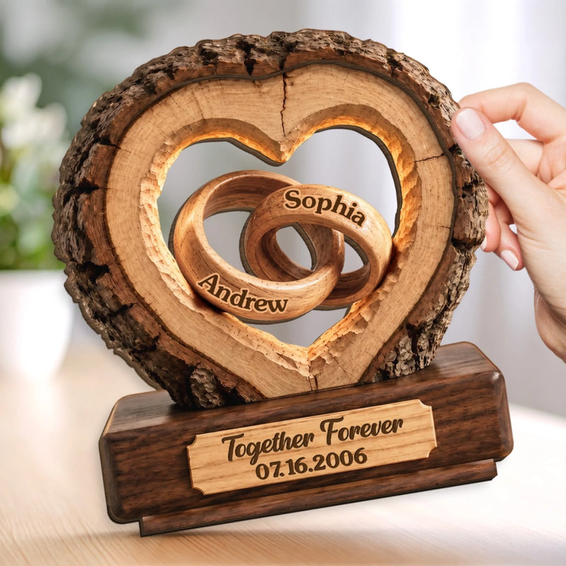 Custom 2-Layered Wooden Plaque - Personalized Anniversary Wedding Gifts For Husband And Wife, Him And Her - Better Together