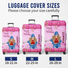 Custom Luggage Cover - Personalized Summer Vacation And Travel Gifts For Women, Besties, Sisters, BFF - Travel Is My Therapy