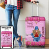 Custom Luggage Cover - Personalized Summer Vacation And Travel Gifts For Women, Besties, Sisters, BFF - Travel Is My Therapy