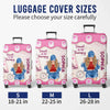 Custom Luggage Cover - Personalized Summer Vacation And Travel Gifts For Women, Besties, Sisters, BFF - Adventure Awaits