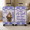 Custom Luggage Cover - Personalized Summer Vacation And Travel Gifts For Women, Besties, Sisters, BFF - Adventure Awaits