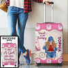 Custom Luggage Cover - Personalized Summer Vacation And Travel Gifts For Women, Besties, Sisters, BFF - Adventure Awaits