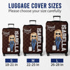Custom Luggage Cover - Personalized Summer Vacation And Travel Gifts For - Gifts For Mom, Dad, Brother, Sister, Kids - The Sky Is Calling