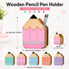 Custom Kids Wooden Pencil Pen Holder - Personalized Back To School Gifts For Kids - Ready To Shine