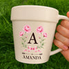 Custom Plant Pot Ceramic Mug - Personalized Birthday Garden Gifts For Gardeners, Women, Besties, Sisters, BFF - Earthy Girl Aesthetic