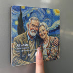Custom Photo Music Fridge Magnet That Can Play Songs - Personalized Anniversary Wedding Gifts For Husband, Wife, Couple - Sweet Melodies, Wrinkly Smiles