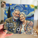 Custom Photo Music Fridge Magnet That Can Play Songs - Personalized Anniversary Wedding Gifts For Husband, Wife, Couple - Sweet Melodies, Wrinkly Smiles