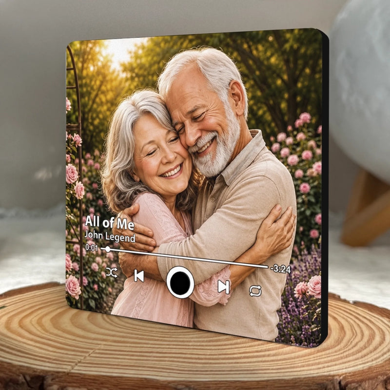 Custom Photo Music Fridge Magnet That Can Play Songs - Personalized Anniversary Wedding Gifts For Husband And Wife, Him And Her - You Are My Favorite Tune