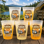 Custom Party Cups - Personalized Summer Vacation And Travel Camping Gifts For Family - Camp Laugh Repeat
