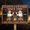 Custom Home Decor Metal Sign - Personalized Anniversary Wedding Gifts For Husband And Wife, Him And Her - Love Keeps Us Wild