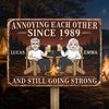 Custom Home Decor Metal Sign - Personalized Anniversary Wedding Gifts For Husband And Wife, Him And Her - Love Keeps Us Wild