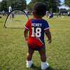 Custom Haiti World Football Baby Jersey Bodysuit
 - Personalized Baby Shower, Gender Reveal Gifts For New Moms, New Dads, Football Lovers - Haiti’s Littlest Football Star Is Here