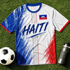 Custom Men's Haiti World Football Jersey Shirt - Personalized Birthday Gifts For Football Lovers, Sports Fans, Sports Lovers - Unstoppable On The Pitch
