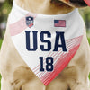 Custom USA World Football Pet Bandana - Personalized Birthday Gifts For Football Dog Cat Lovers, Dog Dad And Mom, Cat Owners - The Real MVP Has Four Paws