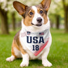 Custom USA World Football Pet Bandana - Personalized Birthday Gifts For Football Dog Cat Lovers, Dog Dad And Mom, Cat Owners - The Real MVP Has Four Paws