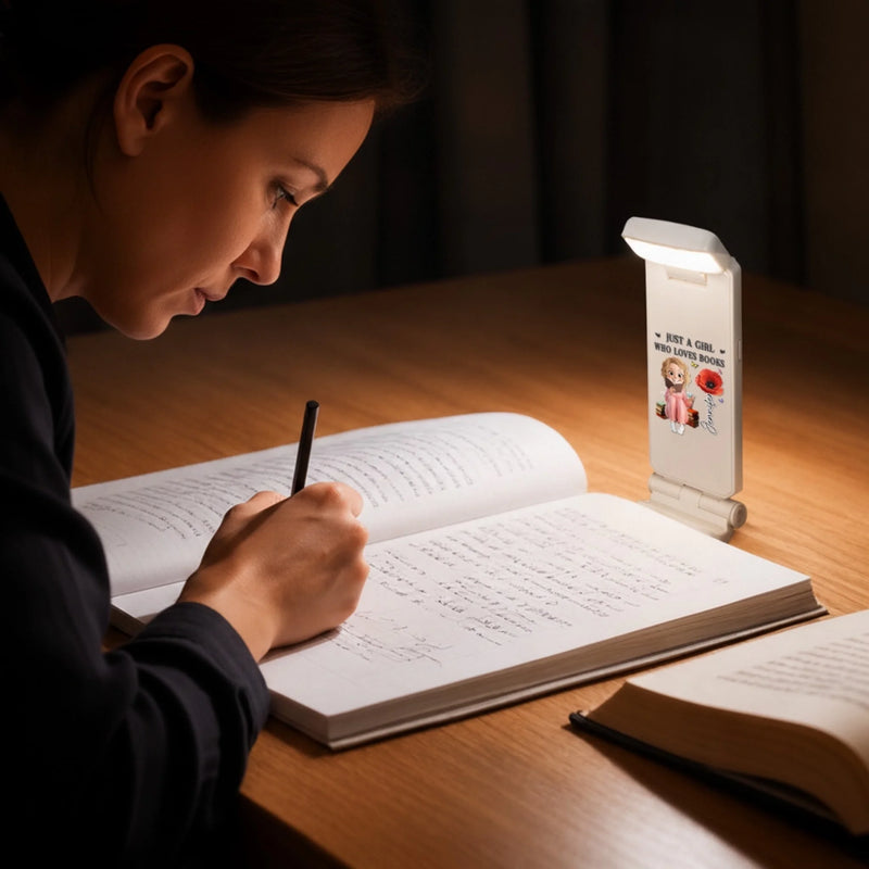Custom Clip LED Reading Lamp - Personalized Bookish Gifts For Book Lovers, Bookworms, Readers - Escape Into A Good Book