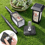 Custom Photo Solar Garden Light - Personalized Memorial Sympathy Gifts For Dad, Grandpa, Grandparent - Gone From Sight Not From Heart