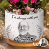 Custom Photo Home Decor Ceramic Plant Pot -  Personalized Memorial Sympathy Gifts For Loss of Mom, Dad - Love Never Fades