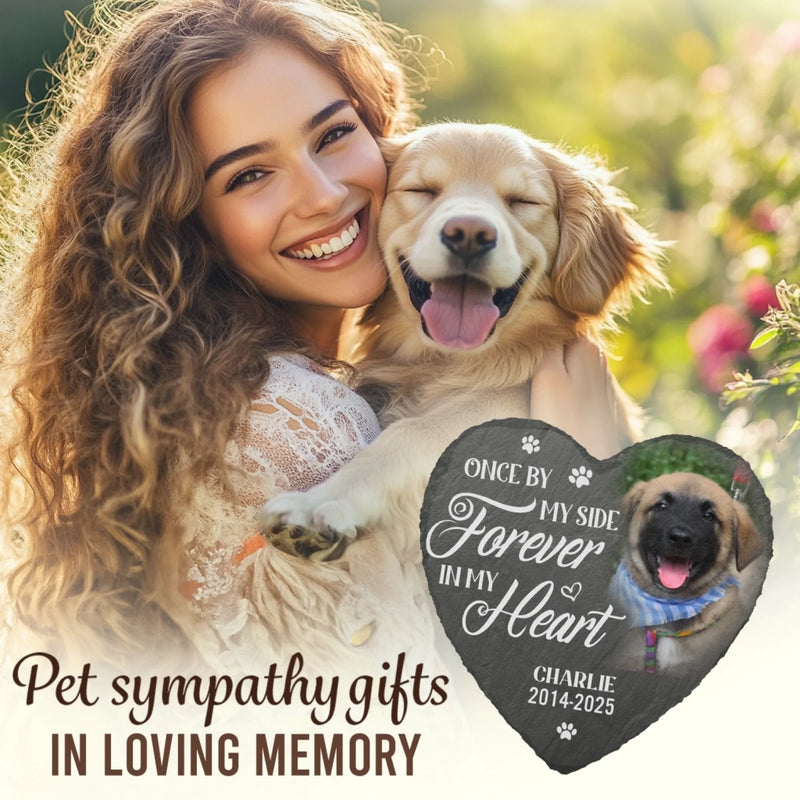 Custom Photo Memorial Stone - Personalised Pet Memorial Sympathy Gifts For Dogs, Cats, Loss Of Dog, Loss Of Cat - You Would Have Lived Forever