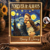 Custom Photo Shaped 3D LED Walnut Night Light - Personalized Anniversary Wedding Gifts For Husband And Wife, Him And Her - Forever To Go